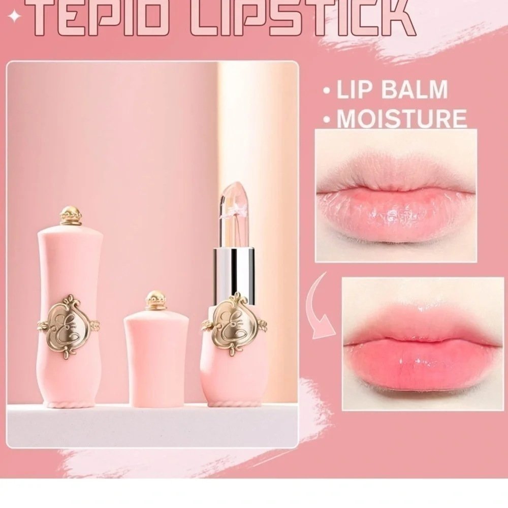 FLOWER Jelly Lipstick Set Temperature Change Moisturizer Color Change Li…